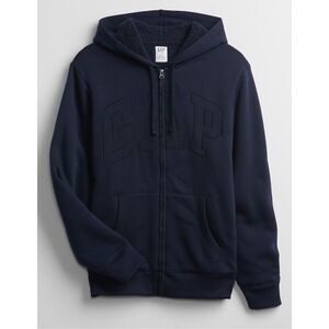 GAP Factory Men’s Sherpa-Lined Logo Hoodie